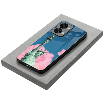 Dreamy Freedom stylish phone case for oneplus nord 2t | glossy glass and slim fit