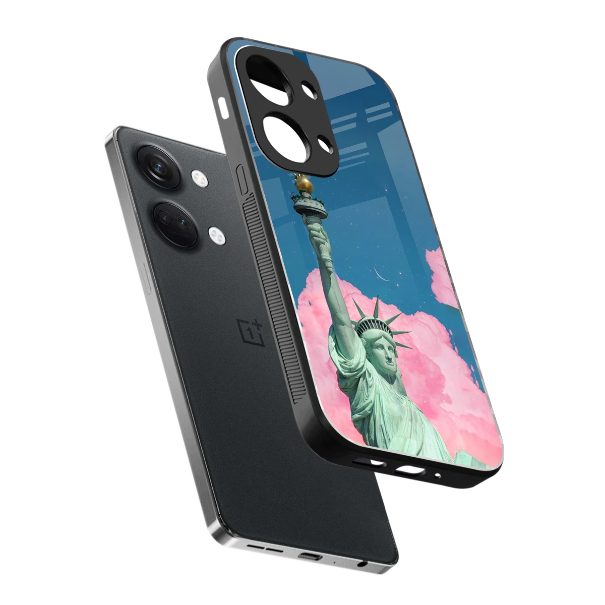 Dreamy Freedom sleek oneplus nord 3 cover with tempered glass back and TPU edges