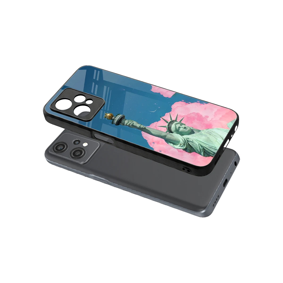 Dreamy Freedom sleek oneplus nord ce 2 lite cover with tempered glass back and TPU edges