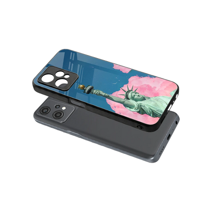Dreamy Freedom sleek oneplus nord ce 2 lite cover with tempered glass back and TPU edges