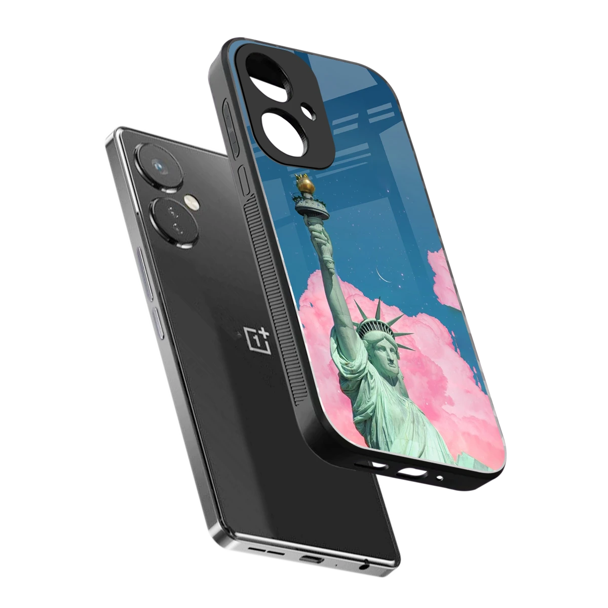 Dreamy Freedom sleek oneplus nord ce 3 cover with tempered glass back and TPU edges
