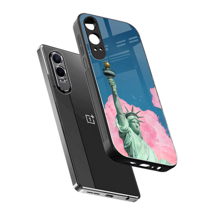 Dreamy Freedom sleek oneplus nord ce 4 lite cover with tempered glass back and TPU edges