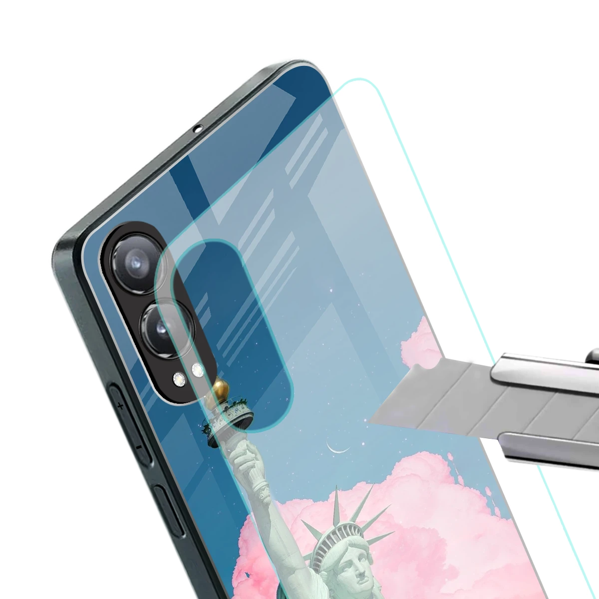 Dreamy Freedom stylish phone case for oneplus nord ce 4 lite | glossy glass and slim fit
