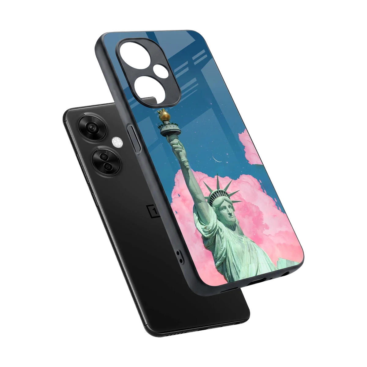 Dreamy Freedom sleek oneplus nord ce 3 lite cover with tempered glass back and TPU edges