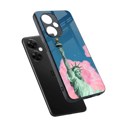Dreamy Freedom sleek oneplus nord ce 3 lite cover with tempered glass back and TPU edges