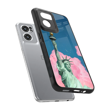 Dreamy Freedom sleek oneplus nord ce 2 cover with tempered glass back and TPU edges