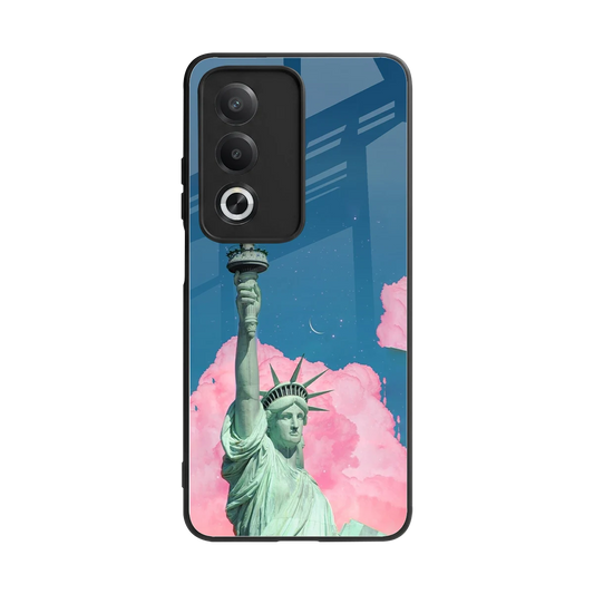 Dreamy Freedom back phone cover | glass case for oppo a3 pro