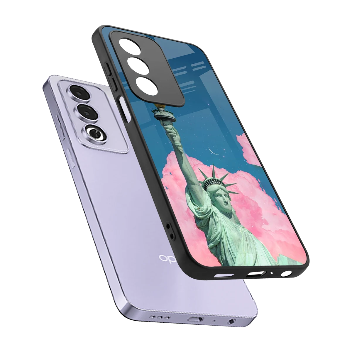 Dreamy Freedom sleek oppo a3 pro cover with tempered glass back and TPU edges