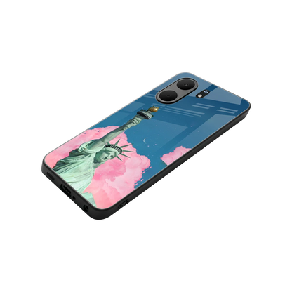 Dreamy Freedom stylish phone case for oppo a5x 5g | glossy glass and slim fit
