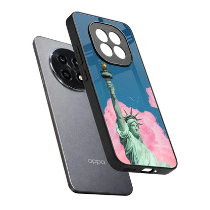 Dreamy Freedom sleek oppo f29 pro 5g cover with tempered glass back and TPU edges