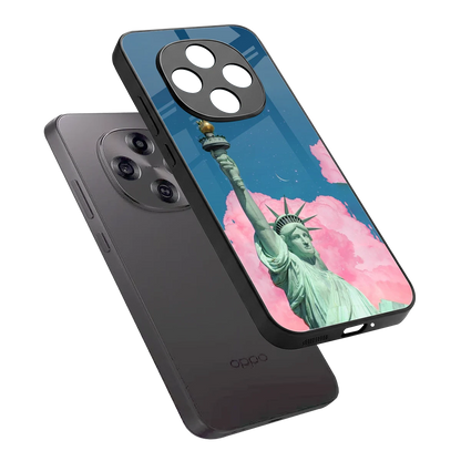 Dreamy Freedom sleek oppo f31 pro 5g cover with tempered glass back and TPU edges