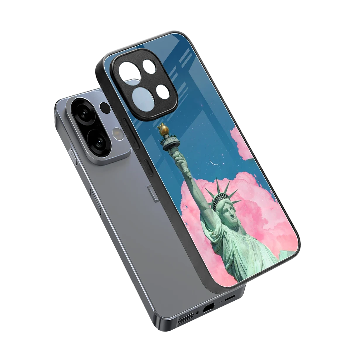 Dreamy Freedom sleek oppo k13 5g cover with tempered glass back and TPU edges