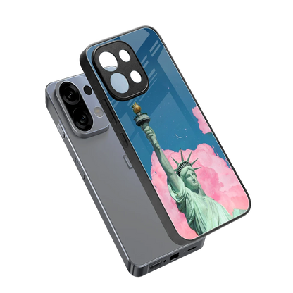 Dreamy Freedom sleek oppo k13 5g cover with tempered glass back and TPU edges