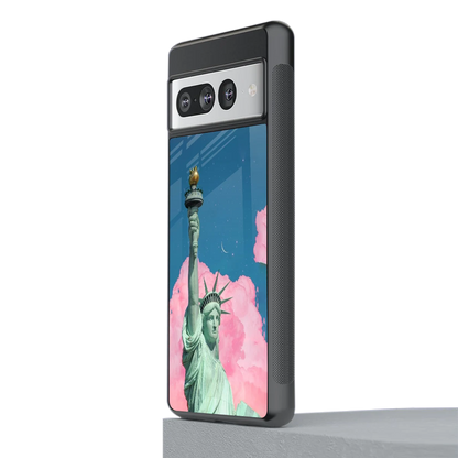 Dreamy Freedom stylish phone case for google pixel 7 pro | glossy glass and slim fit