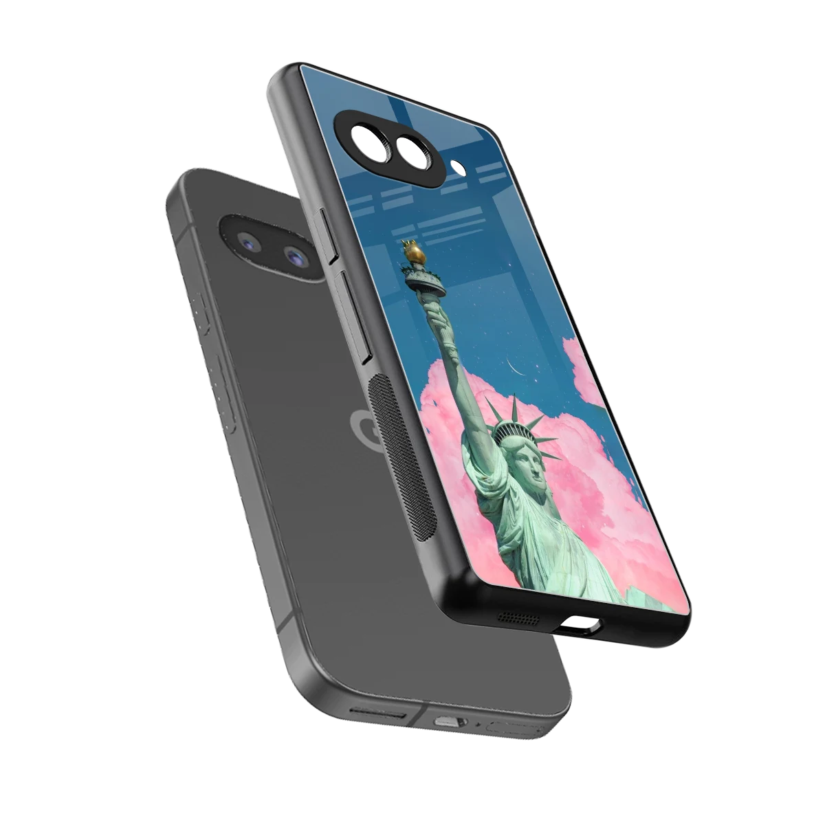 Dreamy Freedom sleek google pixel 9a cover with tempered glass back and TPU edges