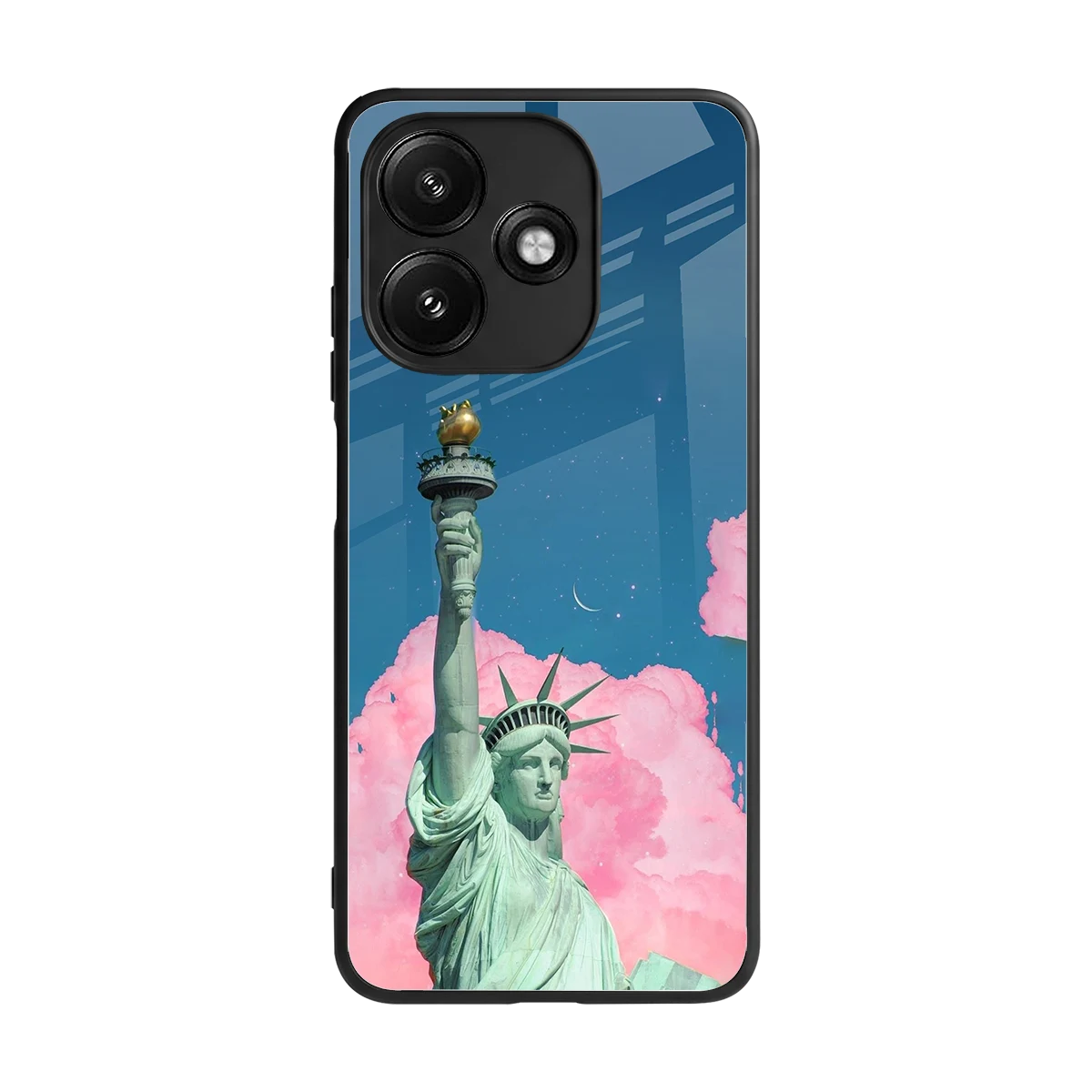 Dreamy Freedom back phone cover | glass case for redmi 12 5g