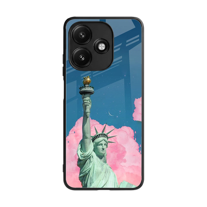 Dreamy Freedom back phone cover | glass case for redmi 12 5g
