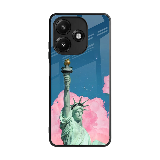 Dreamy Freedom back phone cover | glass case for redmi 12 5g