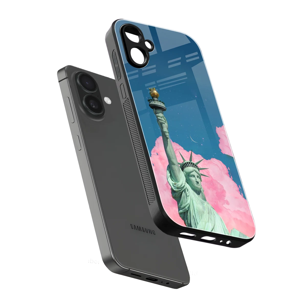 Dreamy Freedom sleek samsung galaxy a06 5g cover with tempered glass back and TPU edges