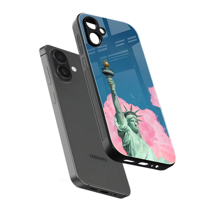 Dreamy Freedom sleek samsung galaxy a06 5g cover with tempered glass back and TPU edges