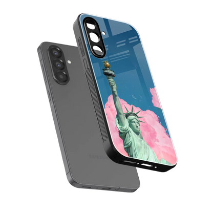 Dreamy Freedom sleek samsung galaxy a26 5g cover with tempered glass back and TPU edges