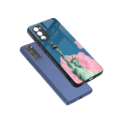 Dreamy Freedom sleek samsung galaxy s20 fe cover with tempered glass back and TPU edges