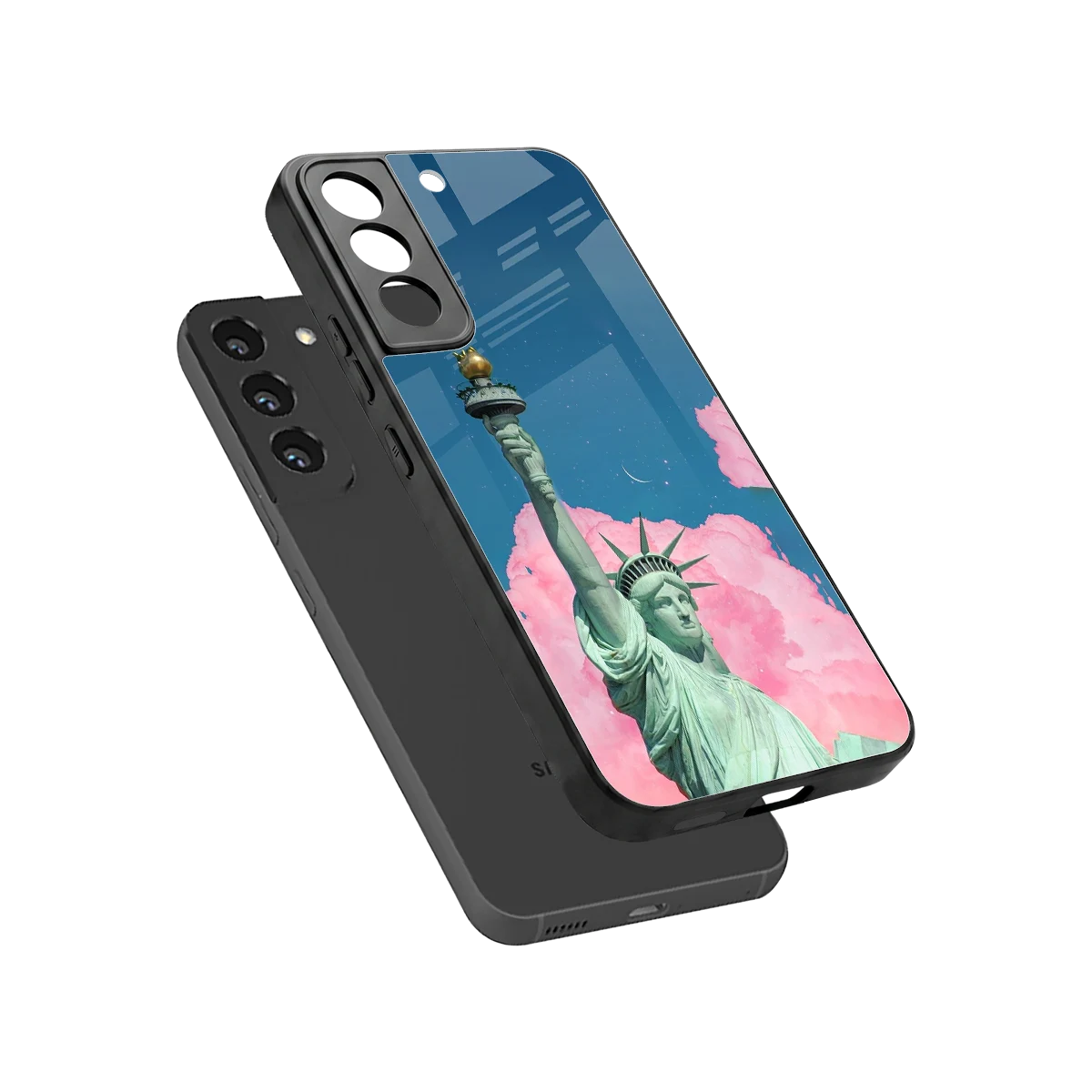Dreamy Freedom sleek samsung galaxy s22 cover with tempered glass back and TPU edges