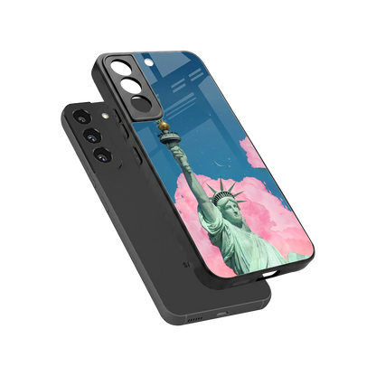 Dreamy Freedom sleek samsung galaxy s22 cover with tempered glass back and TPU edges