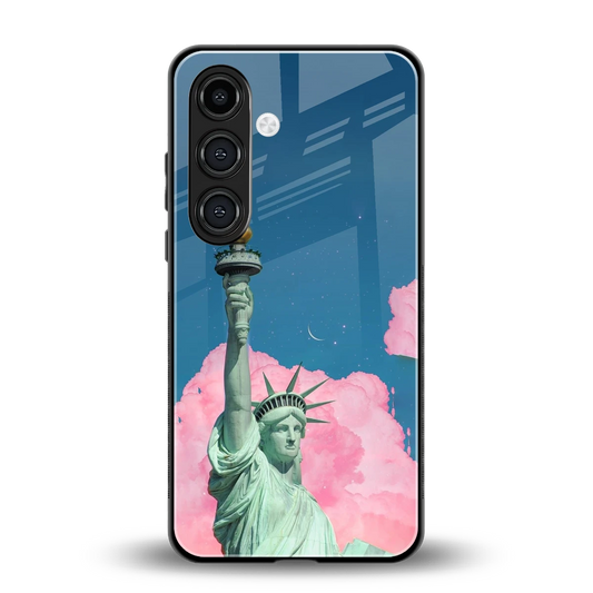 Dreamy Freedom back phone cover | glass case for samsung galaxy s24 plus