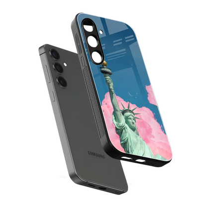 Dreamy Freedom sleek samsung galaxy s23 fe cover with tempered glass back and TPU edges