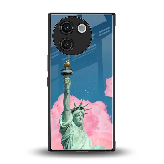 Dreamy Freedom back phone cover | glass case for vivo v30e