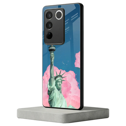 Dreamy Freedom vivo v27 5g mobile cover | shockproof glass phone case