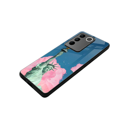 Dreamy Freedom stylish phone case for vivo v27 5g | glossy glass and slim fit