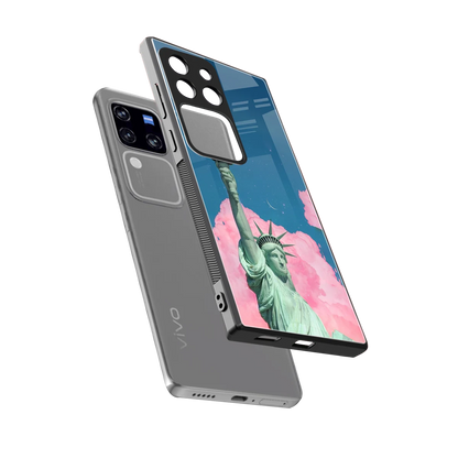 Dreamy Freedom sleekvivo v30 pro cover with tempered glass back and TPU edges