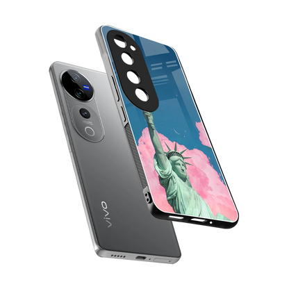 Dreamy Freedom sleek vivo v40 pro cover with tempered glass back and TPU edges