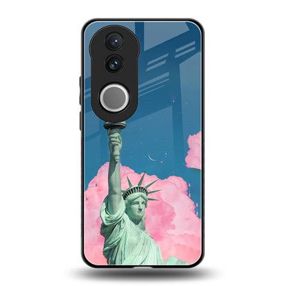 Dreamy Freedom back phone cover | glass case for vivo v50