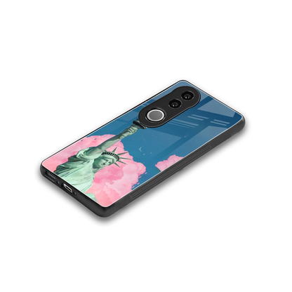 Dreamy Freedom stylish phone case for vivo v50 | glossy glass and slim fit