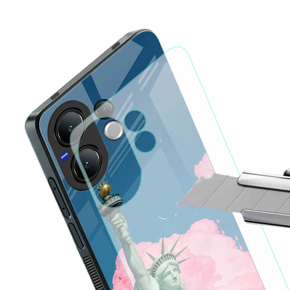 Dreamy Freedom stylish phone case for vivo v60 | glossy glass and slim fit