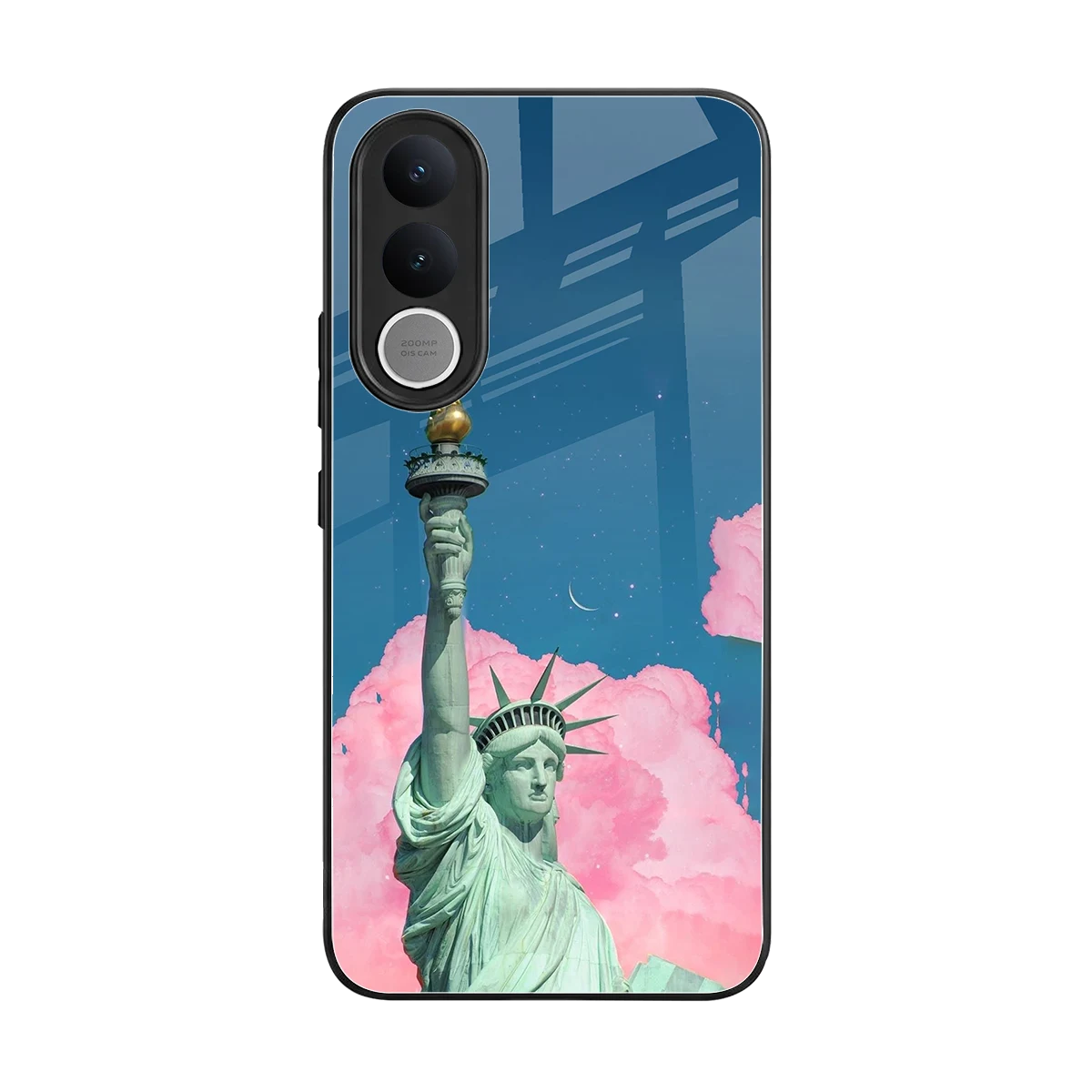 Dreamy Freedom back phone cover | glass case for vivo v70 fe
