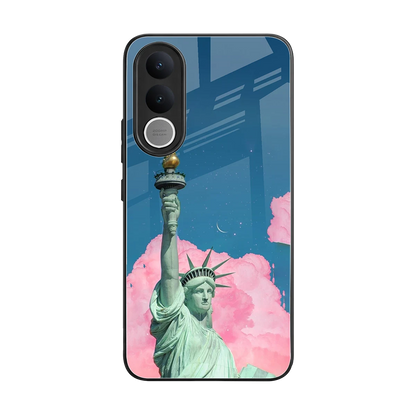 Dreamy Freedom back phone cover | glass case for vivo v70 fe