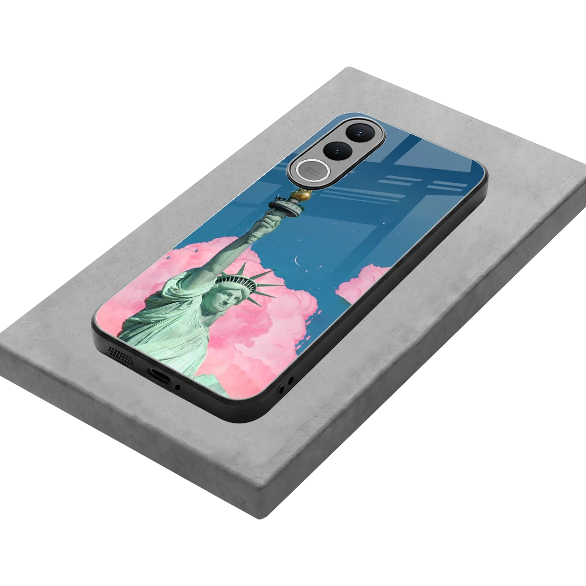 Dreamy Freedom stylish phone case for vivo v70 fe | glossy glass and slim fit