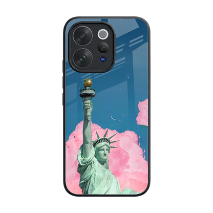 Dreamy Freedom back phone cover | glass case for vivo v70 elite