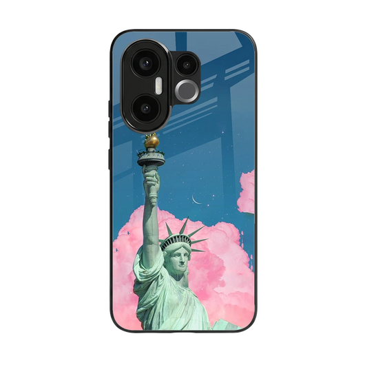 Dreamy Freedom back phone cover | glass case for vivo x200 fe