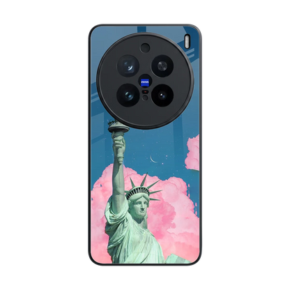 Dreamy Freedom back phone cover | glass case for vivo x200 pro