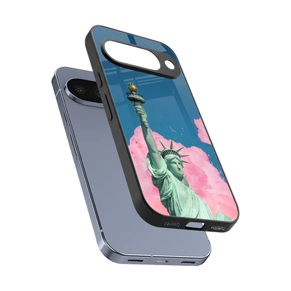 Dreamy Freedom sleek google pixel 10 cover with tempered glass back and TPU edges