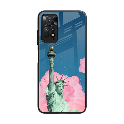 Dreamy Freedom back phone cover | glass case for redmi note 11 pro