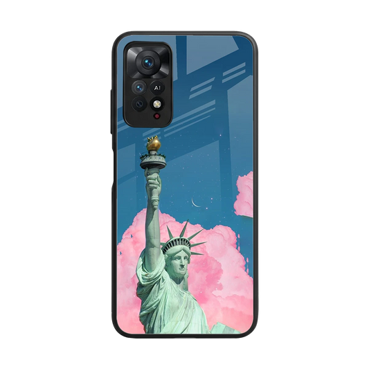 Dreamy Freedom back phone cover | glass case for redmi note 11 pro
