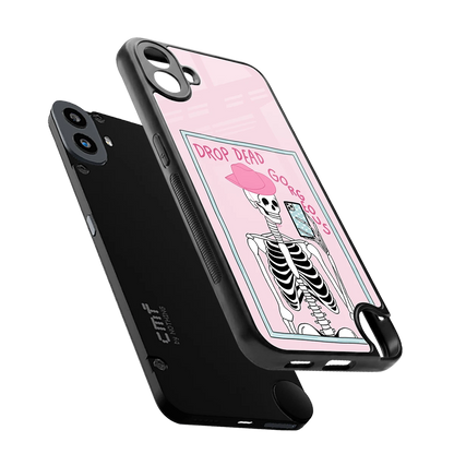 Drop Dead Gorgeous sleek cmf nothing phone 1 cover with tempered glass back and TPU edges
