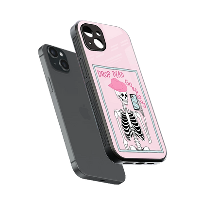 Drop Dead Gorgeous sleek iphone 14 plus cover with tempered glass back and TPU edges