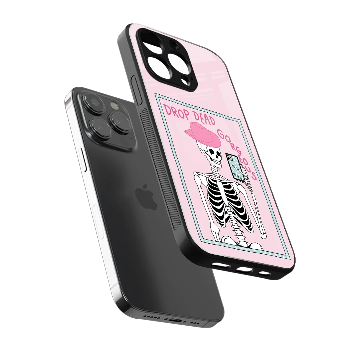 Drop Dead Gorgeous sleek iphone 15 pro max cover with tempered glass back and TPU edges